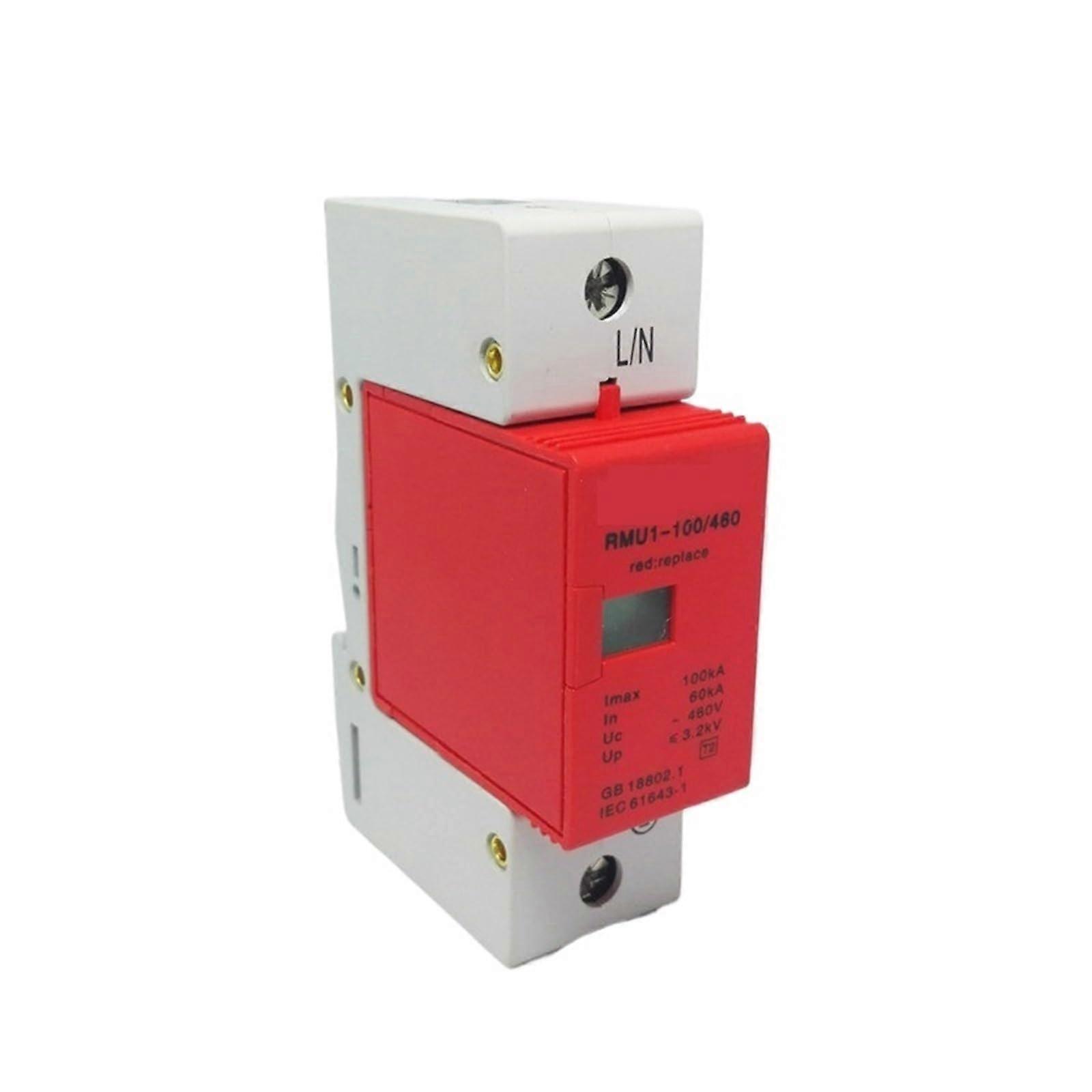 Single Pole Surge Protector 420V AC 60100KA  Capacity Residential Electrical Protection Device