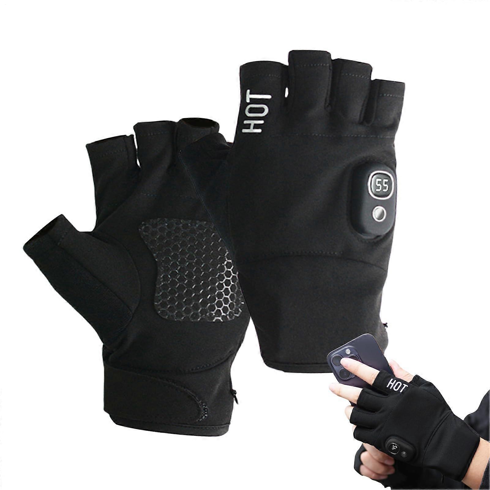 Heated Gloves with Fast Heating and 3Level Temperature Control, Rechargeable Ski and Motorcycle Use