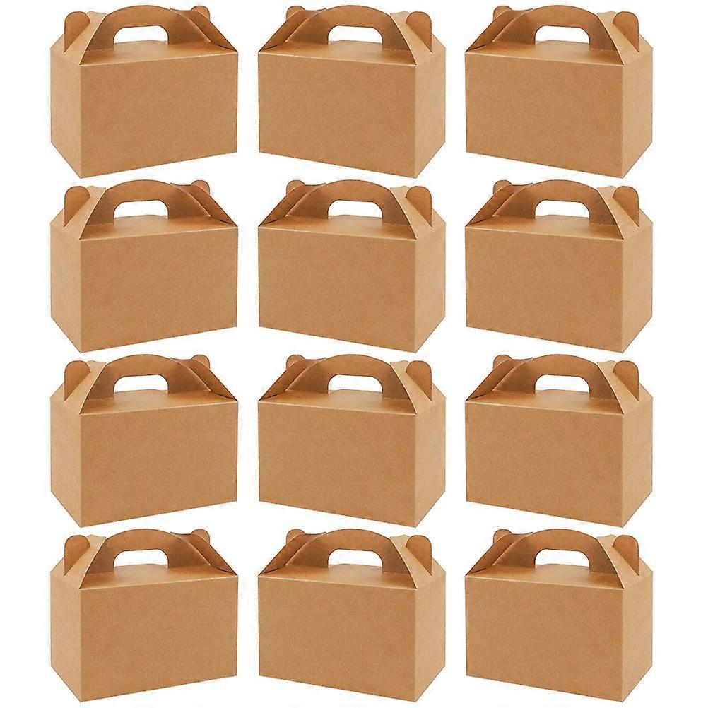 Paper Gift Boxes Handheld Gift Boxes for Storage Use 12Pcs Khaki Packaging