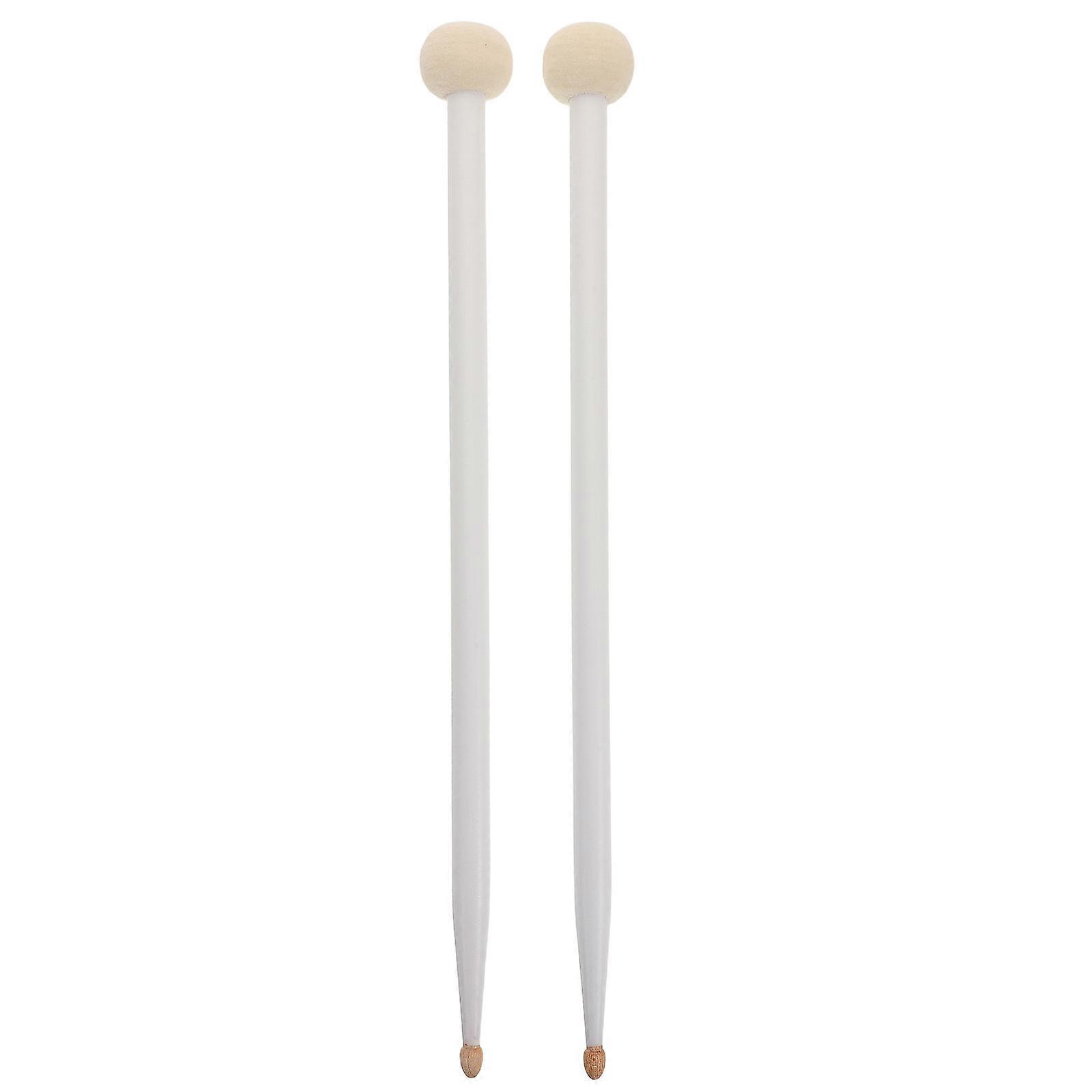 Drum Mallets Wooden Felt Head for Percussion Instruments 2Pcs with Non-Slip Grip
