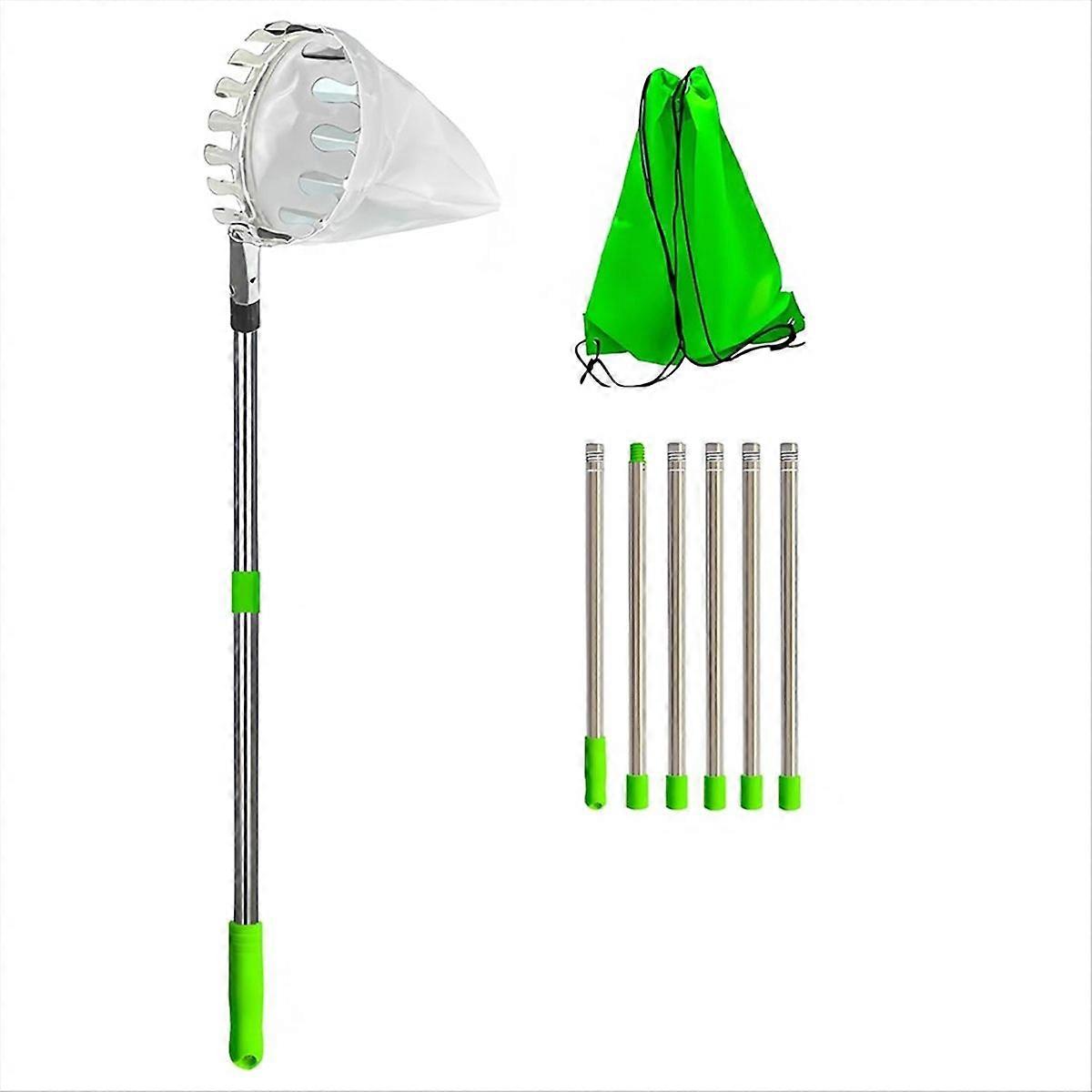 Fruit Picker Pole with Storage Bag Stainless Steel Fruit Picker