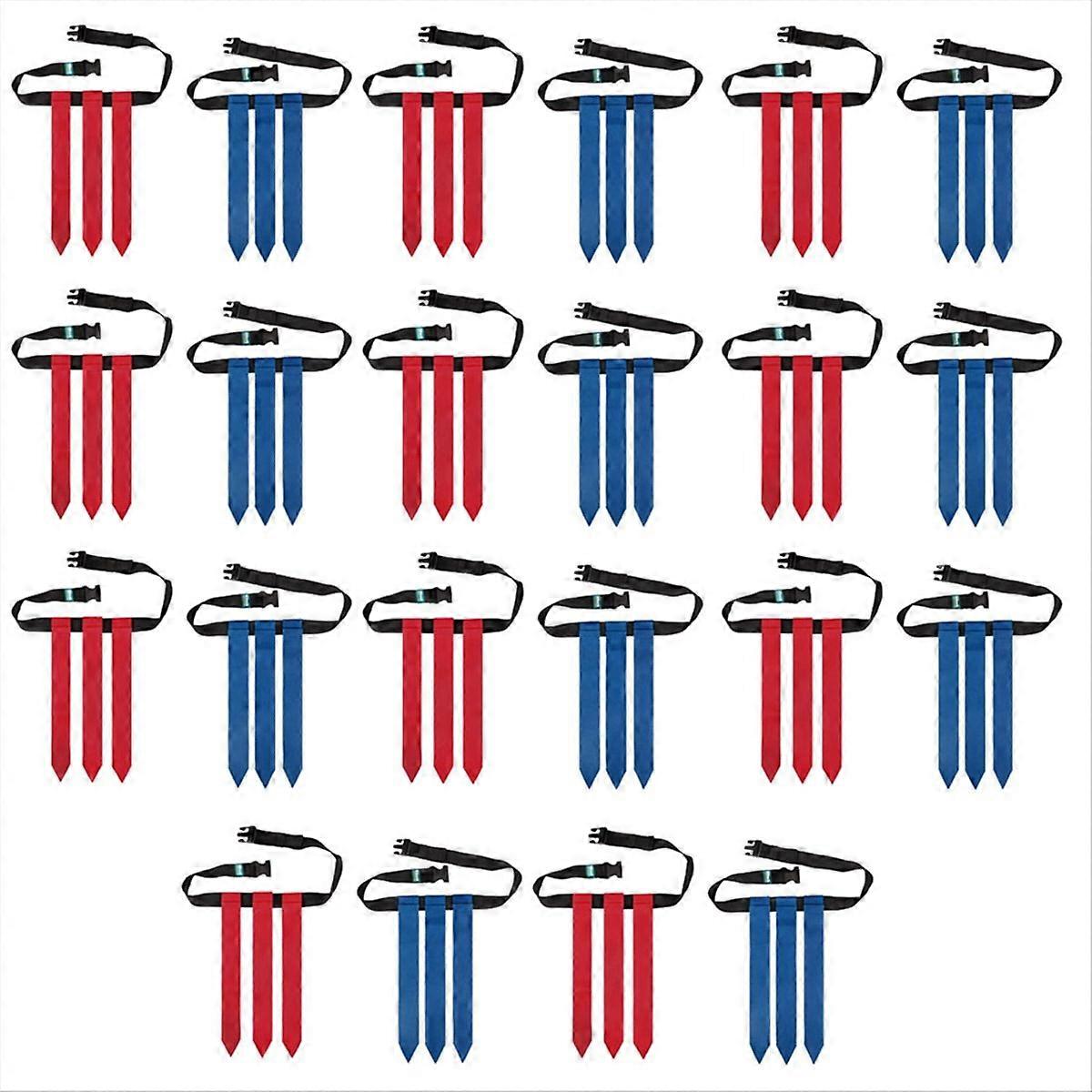 22 deler flaggfotballbelter, justerbart flaggfotballsett