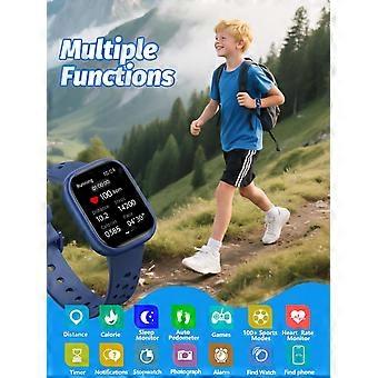 Smartwatch infantil atualizado com tela de 1,85 polegadas e 12 jogos de quebra-cabeça em formato de coração - CHW