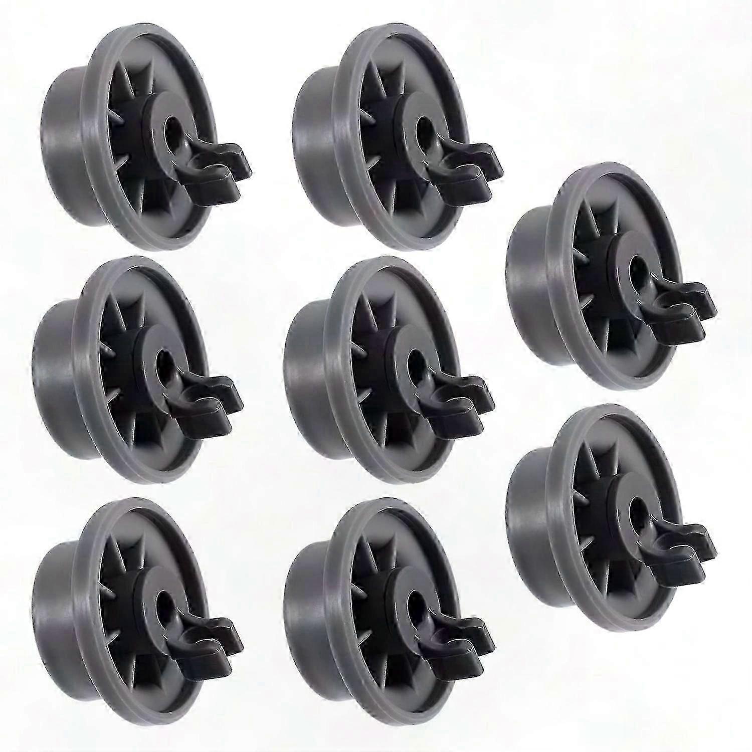 8 Pieces Lower Rack Wheels for Dishwashers Compatible with Multiple Models