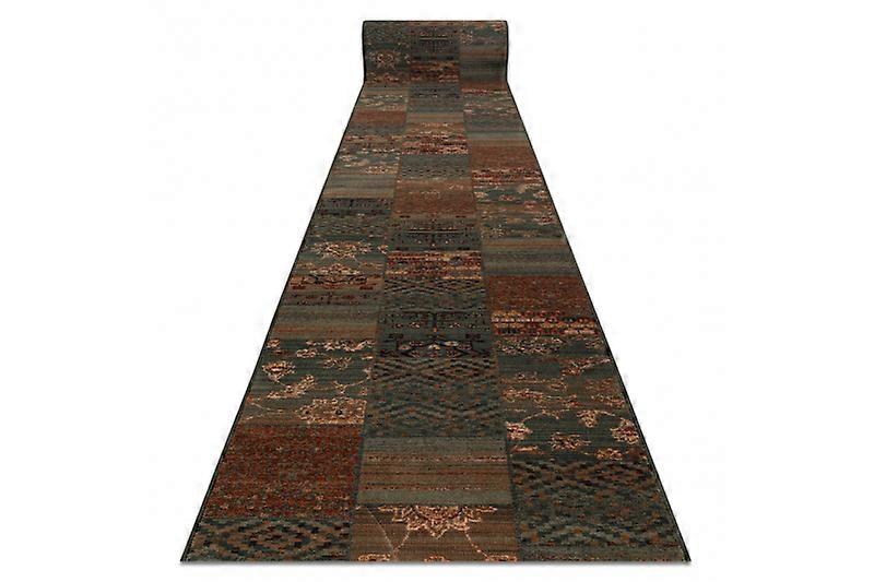 Wool runner KASHQAI 4327/400 oriental, patchwork green 67cm