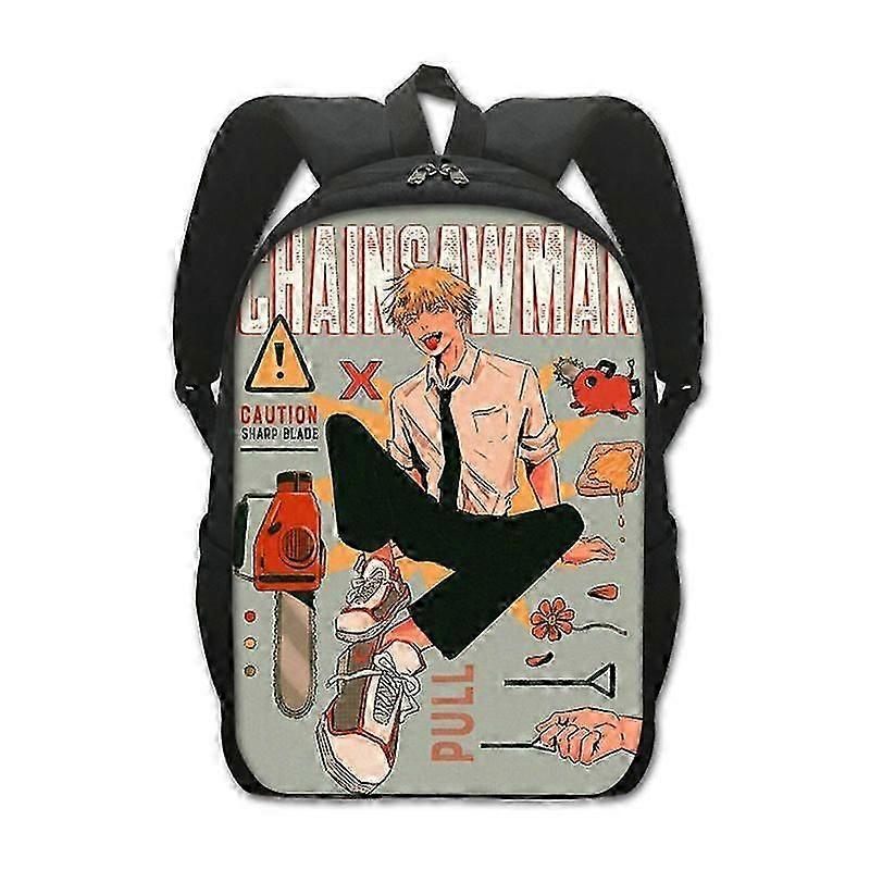 chainsaw man cartoon backpack Chainsaw Man Creative polyester comfortable backpack around