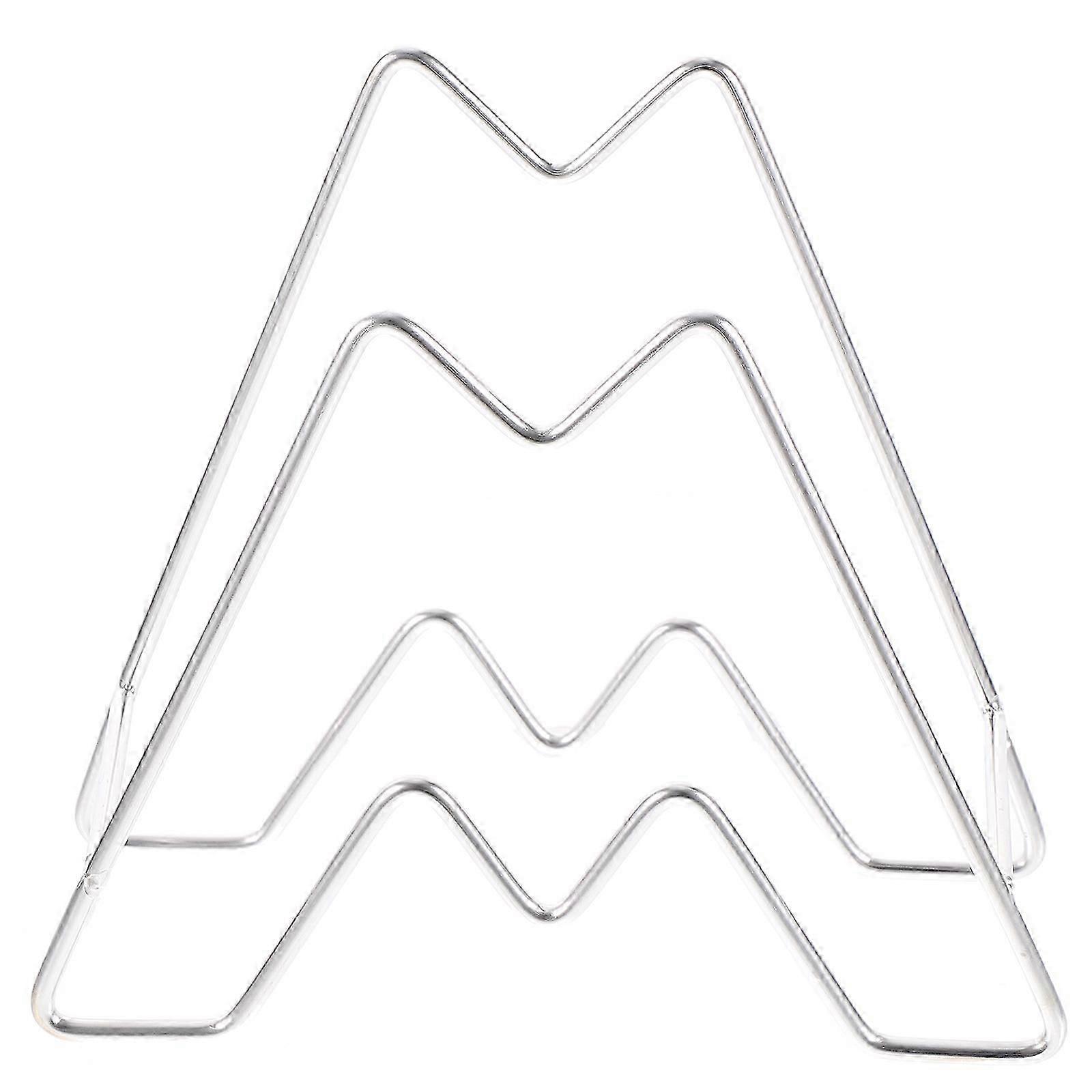 Pot Cover Storage Rack Kitchen Worktop Rack Silver Rectangular Space-saving Kitchen Utensils 1Pcs