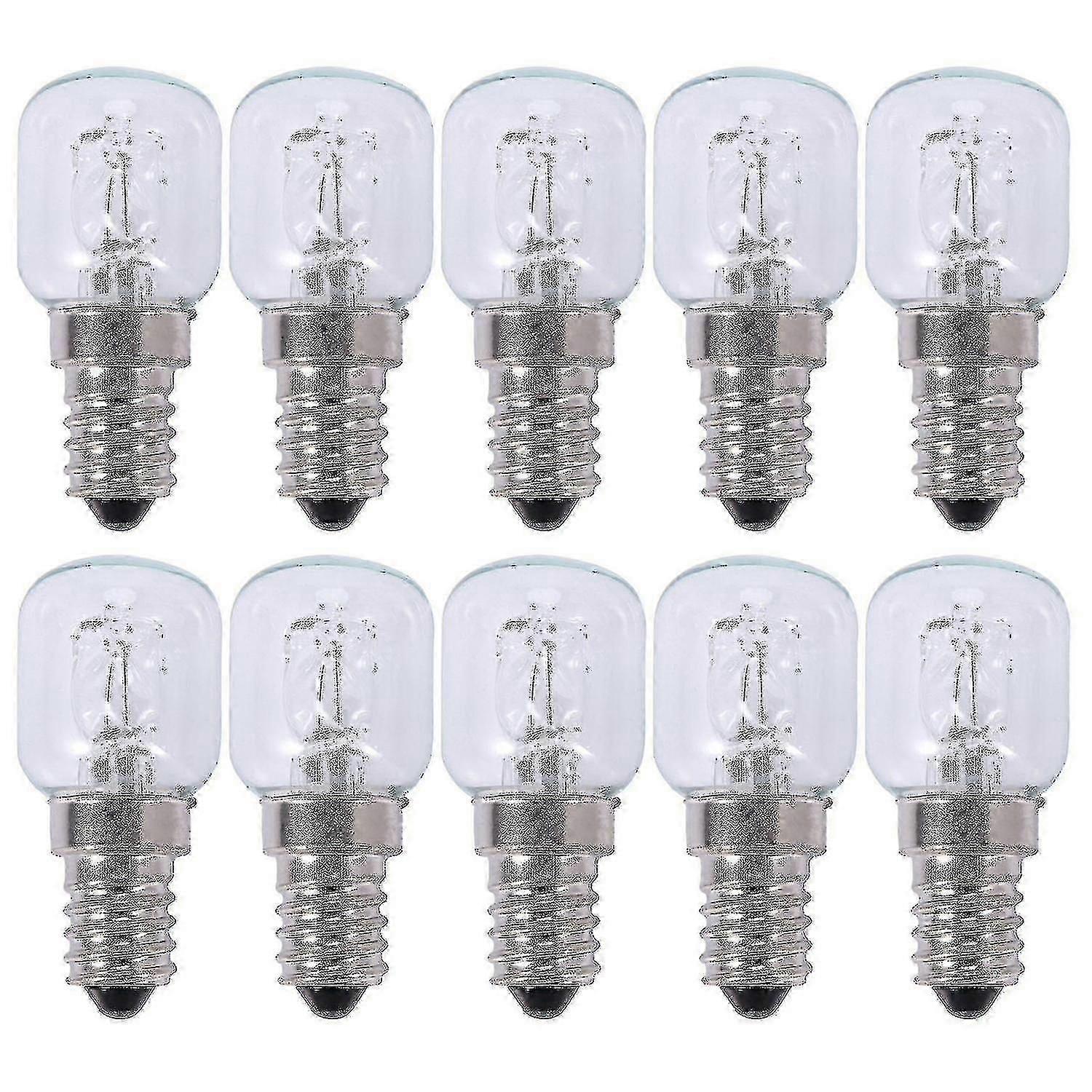 10x E14 High Temperature Bulb 500 Degrees 25w Halogen Bubble Bulb