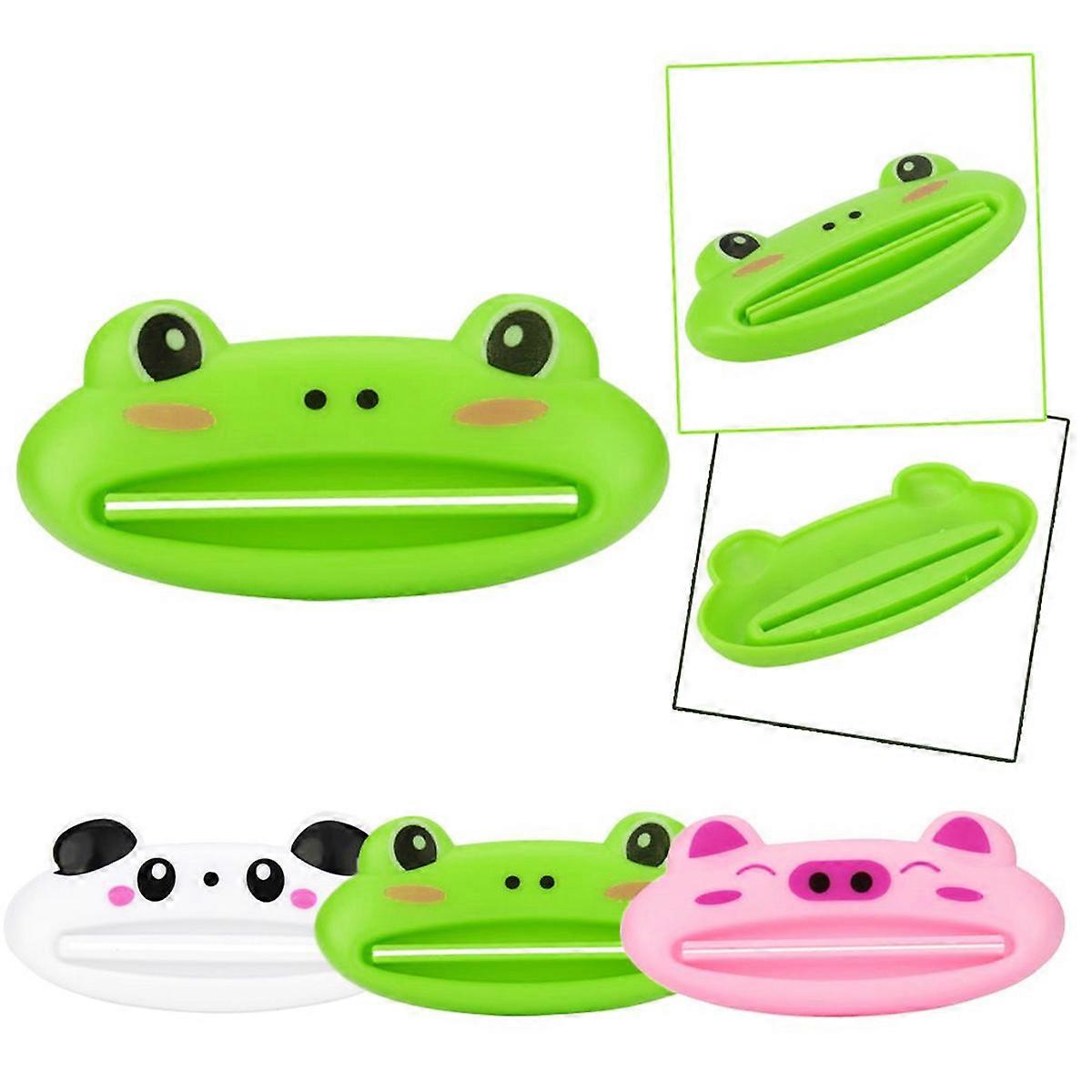 Toothpaste Dispenser Squeezer Cartoon Tool for Household Use Pink Big