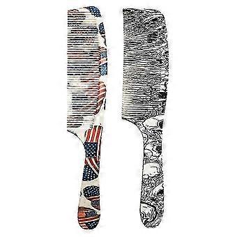 Haircut Combs Ultra-Thin Comb for Hair Salon 2Pcs Assorted Color Plastic