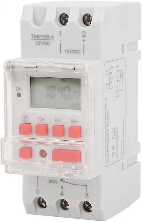 12V time delay relay with LCD display, programmable weekly digital timer with countdown function for automotive and industrial applications