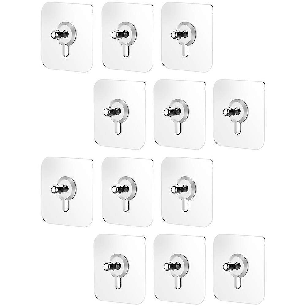 Transparent Acrylic Wall Suction Cups Hook for Hanging 12Pcs Pack