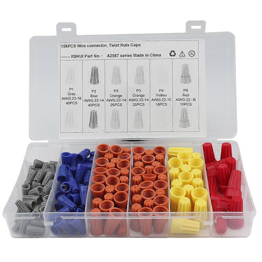 Spring Insert Wire Connector for Electrical Connection 316Pcs Assortment