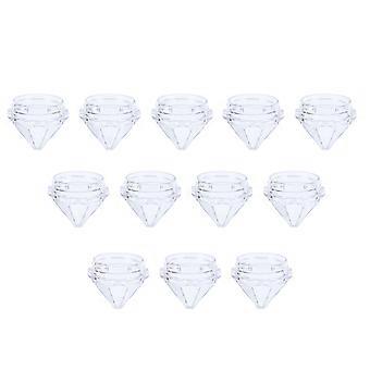 Plastic Makeup Jar for Storage 30Pcs Diamond Shaped Clear Refillable Jars