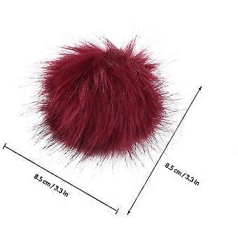2 stuks gesimuleerde haarballen, decoratieve kunstmatige wollen ballen voor hoed of schoen/kleding