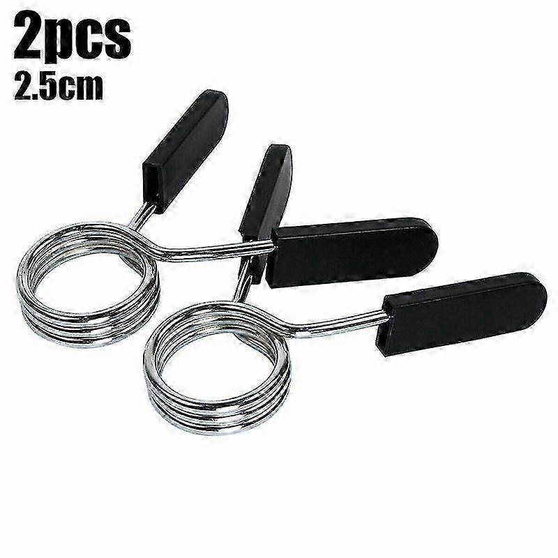 Barbell Spring Collars 25mm High Grip Locking Clips For Weightlifting Strength Training