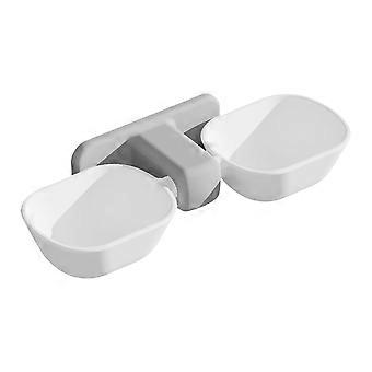 1Pc Conteneur mural de nourriture pour chat Mangeoire en plastique pour animaux de compagnie Bol suspendu pour animaux de compagnie
