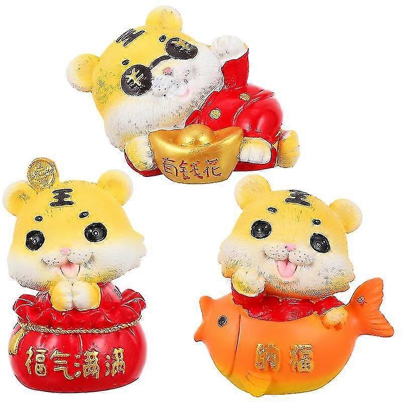 3pcs cake decorations , Home Tiger Decor