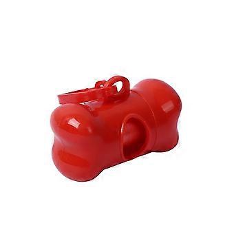 Dog Waste Bag Dispenser - Bone-Shaped, includes 15 Disposable Bags - Leak-Proof, For Outdoor Walks