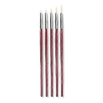 5 Pcs 5/8/11/13/15mm Painting Nails Art Brush Set Nails Art Liner Brushes Nail Dotting Drawing Tool for Thin Details