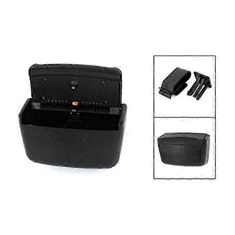 Car black plastic rectangular blue LED ashtray holder
