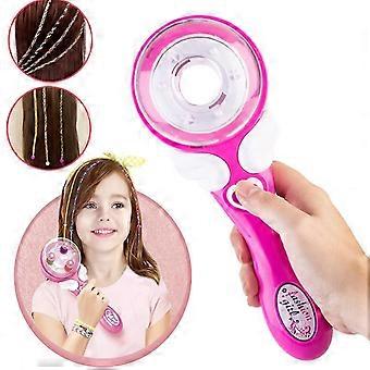 Electric Diy Kid Hair Play Set Hairdressing Set Girls Beauty Hairdress Electric Hair Braid Girl Makeup Set Fashion Toy Xmas Gift