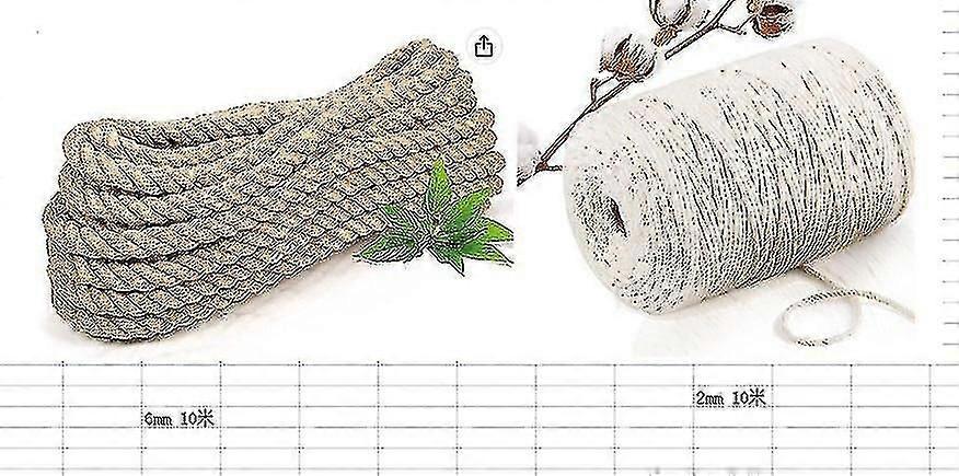 2pcs Jute Strings Thin Rope Gift Box Packing Decorating Thin Jute Rope For Crafts