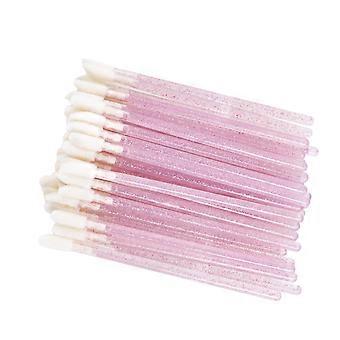 50pcs Disposable Lip Gloss Applicators Precise Lipstick Brushes Soft Brush Head Accessories for Beauty Enthusiasts Multicolor