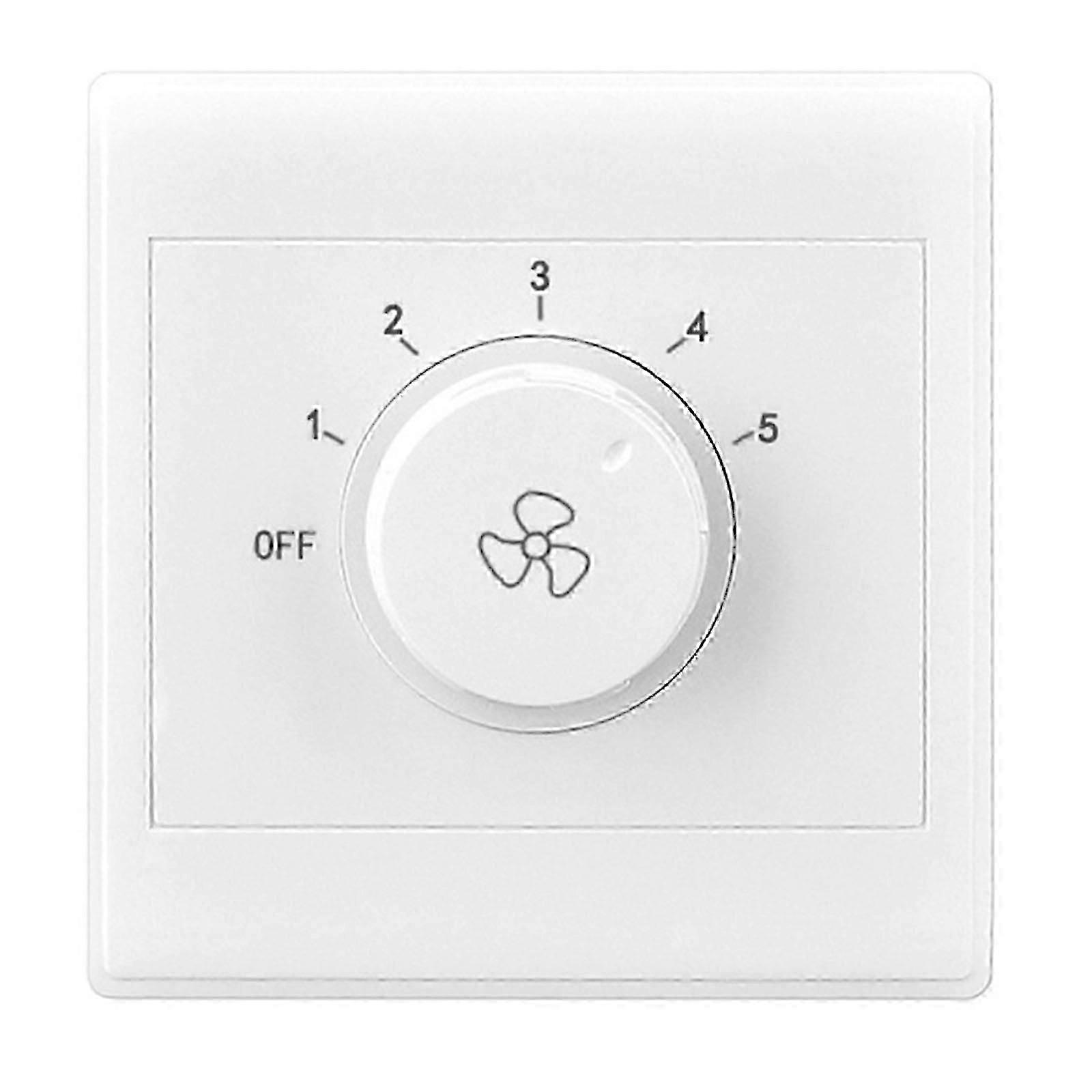 Surface Mount Ceiling Fan Speed Regulator 5-Gear Adjustable Controller Switch 86 Type