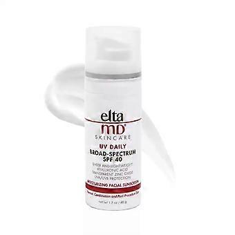 Eltamd Uv Clear Face Sunscreen SPF 40, oljefri formel som inneholder sinkoksid, anbefalt av hudleger (fargeløs)