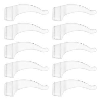 20 Pairs of Silicone Eyeglasses Anti-skid Ear Pads (Transparent)