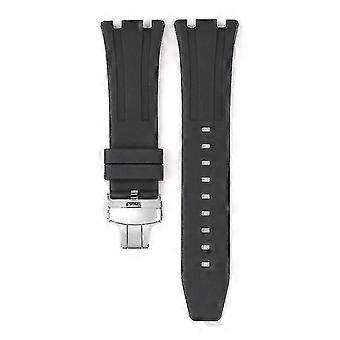 For Audemars Piguet Royal Oak 15500/15400 Silver Butterfly Clasp Strap 26MM