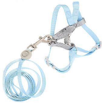 Kitten Harness and Leash Escape Proof 1Set for Cat Walking -Blue