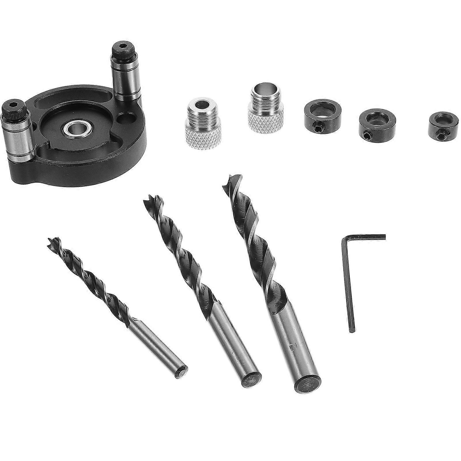 1 Set Vertical Self Centering Dowel Drill Guide Aluminum Alloy Drill Bit Guide Kit