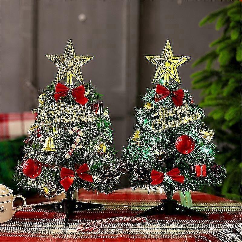 30cm Desktop Mini Christmas Tree Package with Lights, Mall Layout Decorations