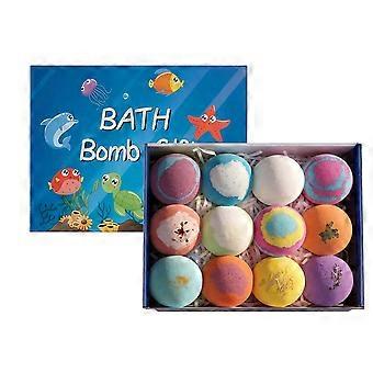 12*50G Bath Bomb Gift Set, Colorful Bubble Bath Bombs Aromatherapy Spa Set Easter Gift for Kids Boys Girls