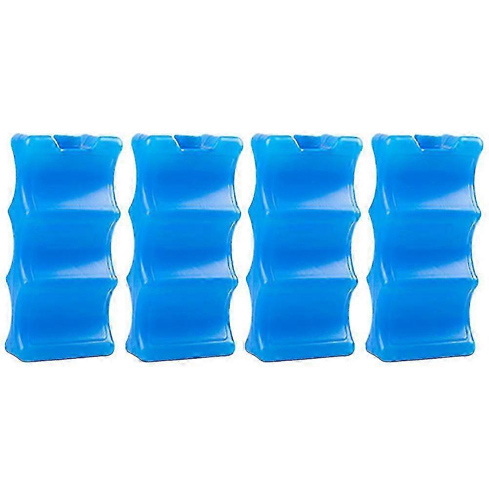 4pcs Wave Pattern Breast Milk Storage Containers Fresh Keeping Ice Packs