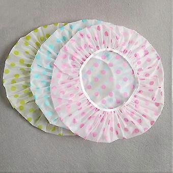 Lot de 3 bonnets de douche imperméables, jetables et réutilisables, en plastique élastique, pour les voyages, le spa et la maison.