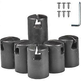 Pacote de 6 Tampas de Extremidade de Poste de Trampolim, Tampa Universal para Postes de Gabinete de Trampolim de 1,26''/32mm, Grosso e Durável, Noi Oi-FRIS