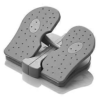 Fußstepper-Maschine Verstärktes Nylon Mini-Stepper-Trainer Leise Falten unter Schreibtisch Bein-Trainingstrainer Grau Freie Größe
