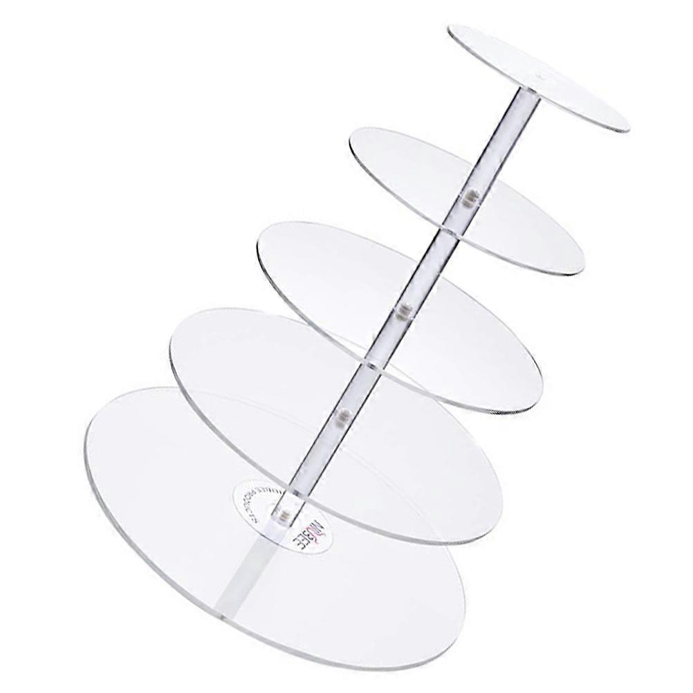 Five-Layer Acrylic Cake Stand for Display Transparent Wedding 1Pcs
