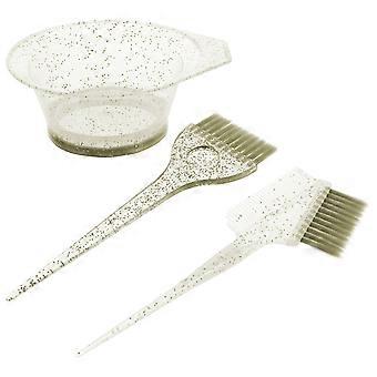 Hair Dye Brush Set for Hair Coloring with Mixing Bowl 1Set Green