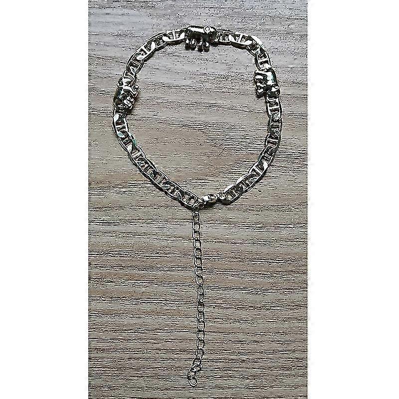 Gold Flat Elephant Anklet