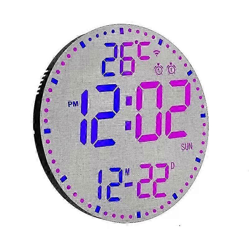 Wifi App Control RGB LED Digital Wall Clock