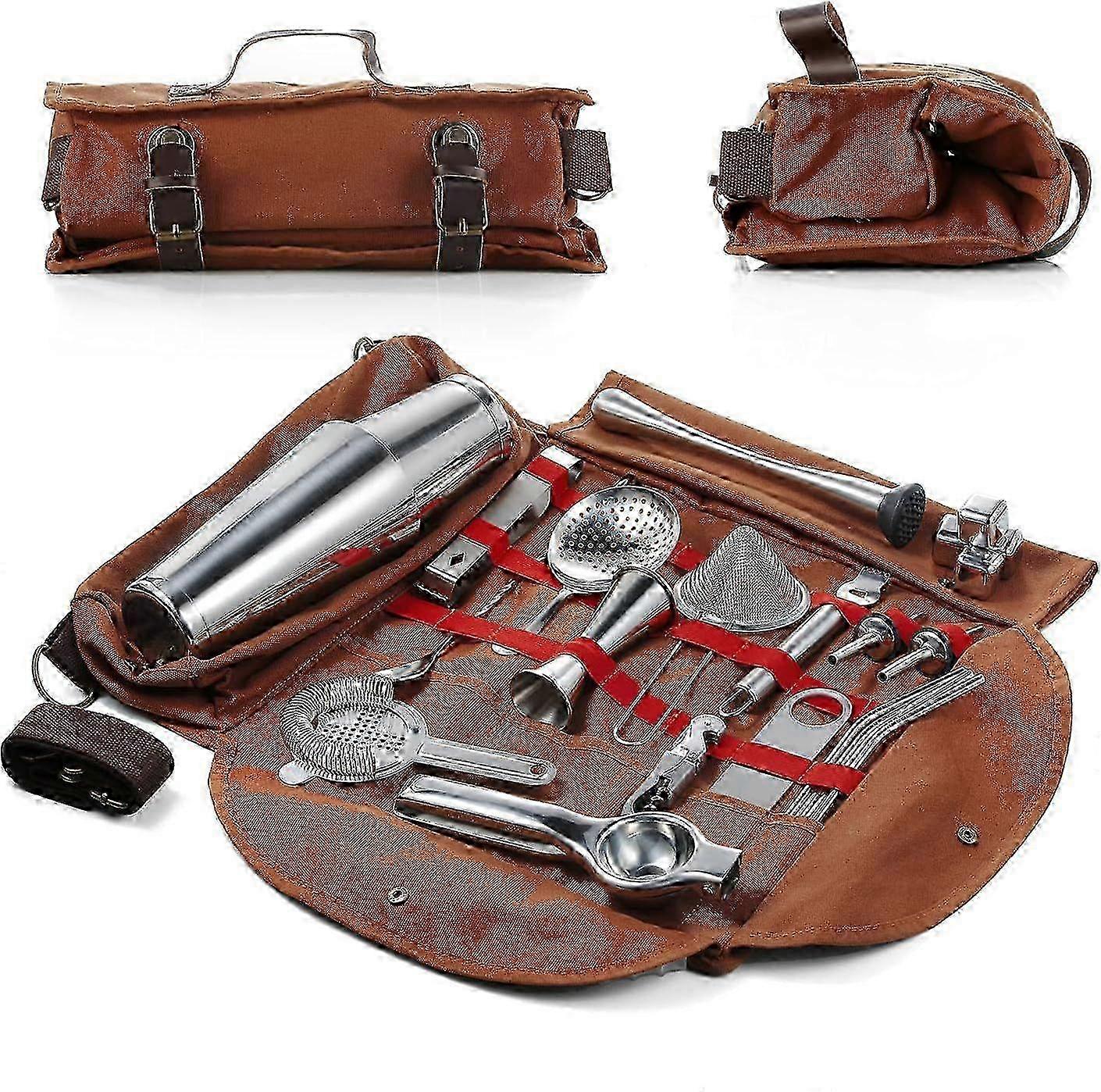 Waxed Canvas Bartender Kit 17-Pc