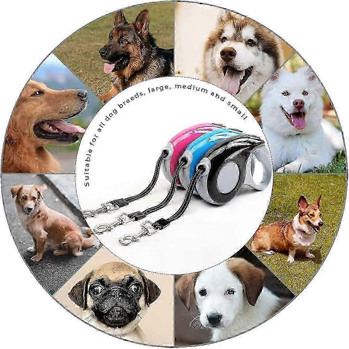 5M Retractable Leash Non-Slip Locking