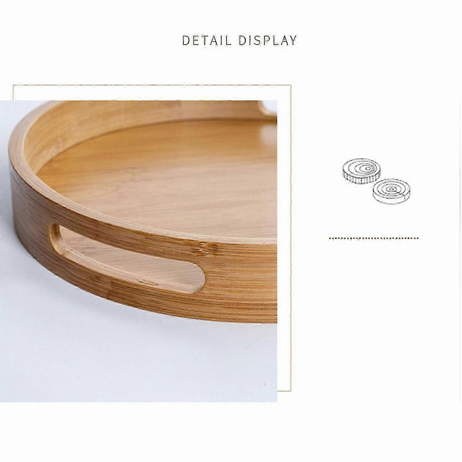 Round Bamboo Serving Tray