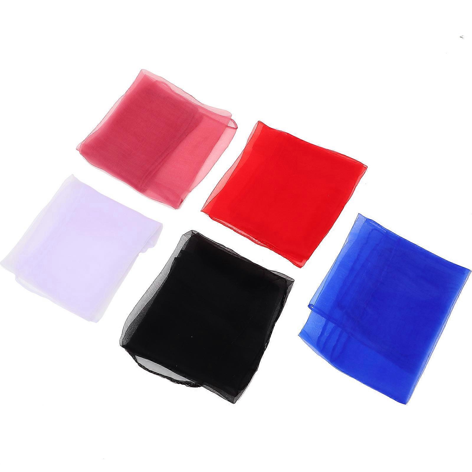 Assorted Color Juggling Scarves for Dance Performance 5Pcs Set