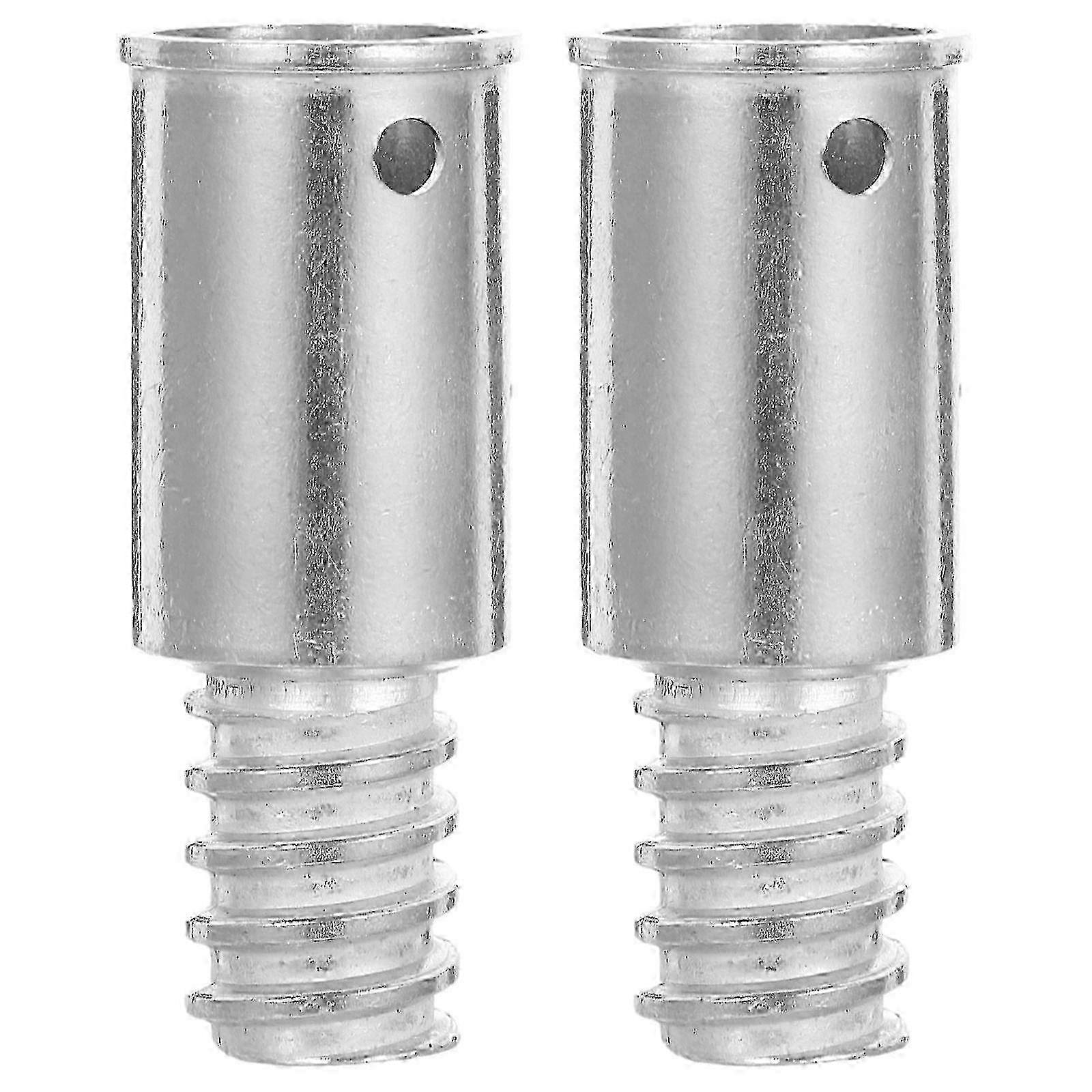 2pcs 22MM American Type Metal Threaded Tip Compatible with Mop Pole Replacement Part