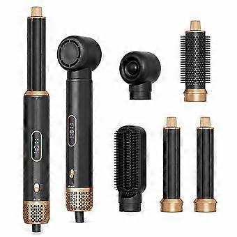 5-in-1 Hot Air Styler with Brushed Motor, Digital Temperature Display, Black, 240V UK Plug JY